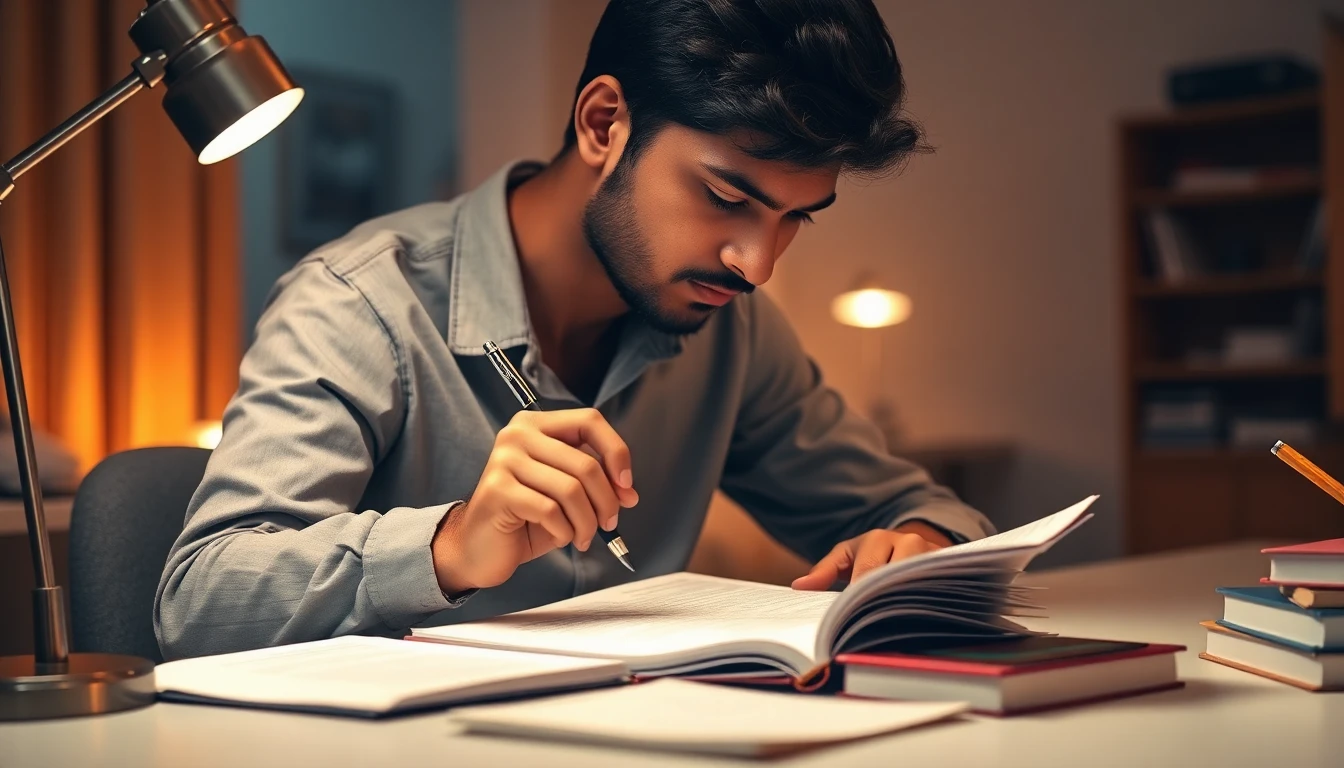 Focused student taking a Manhattan GRE practice test