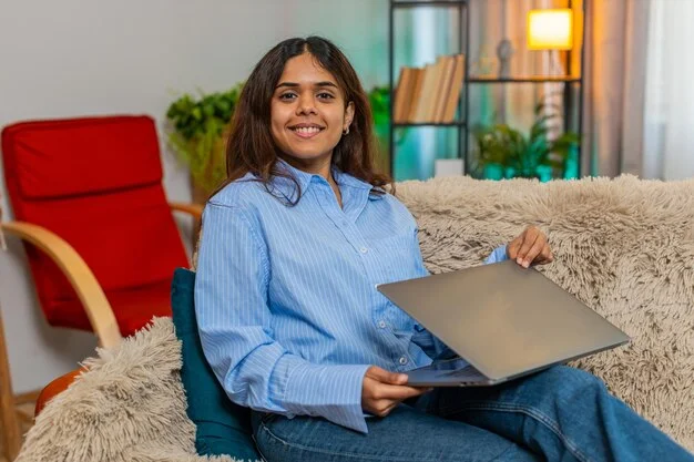 Work from home job setup with laptop displaying code