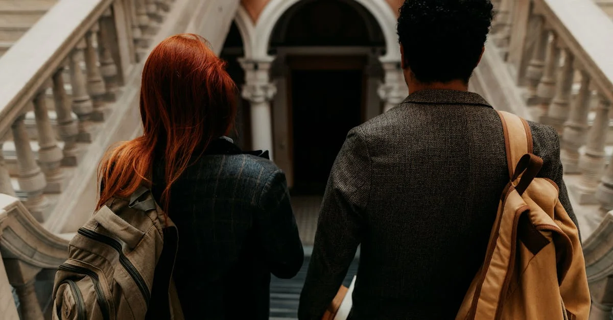 International students at a university campus