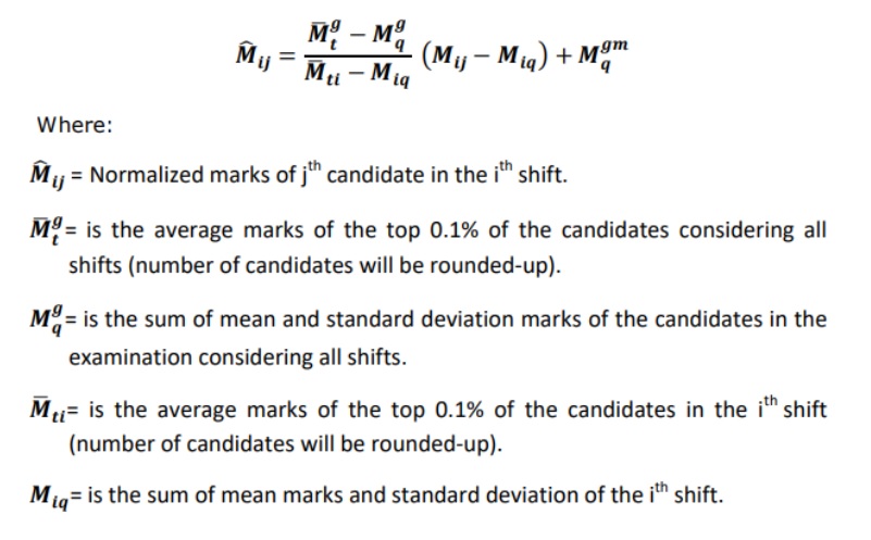 SSC Normalization Formula