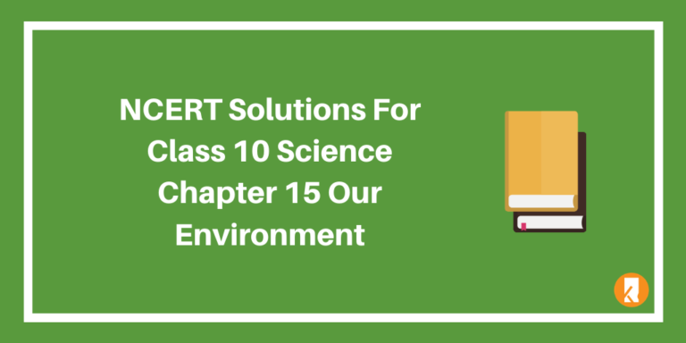 NCERT Solutions For Class 10 Science Chapter 15 Our Environment