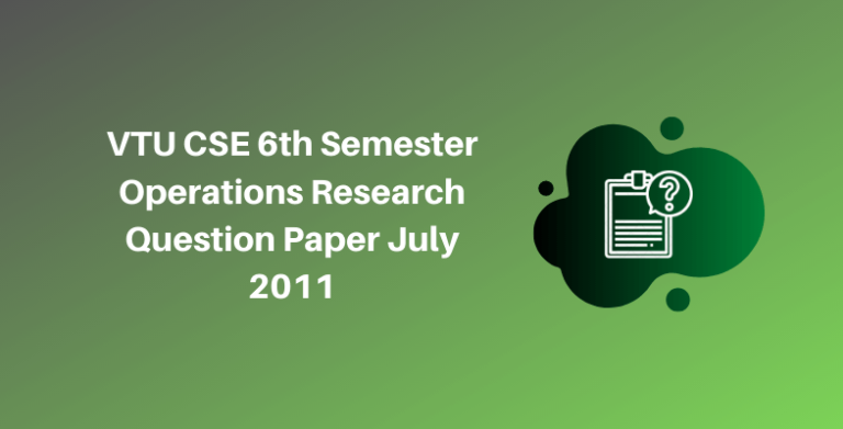 Operation research question paper with solution 2019 pdf picture