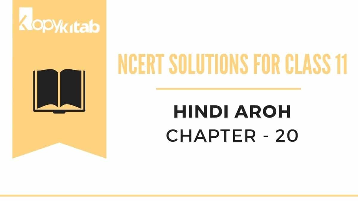 NCERT Solutions For Class 11 Hindi Aroh Chapter 20