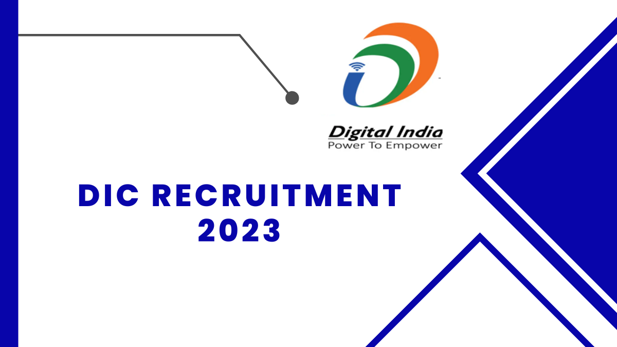 DIC Recruitment 2023 Check Qualification, Age Limit, And Steps to Apply