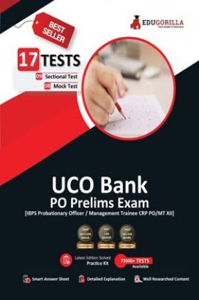 UCO Bank PO Prelims Exam | IBPS CRP PO/MT XII | 1100+ Solved Questions (8 Mock Tests + 9 Sectional Tests)