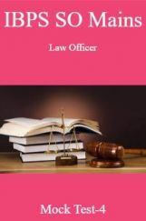 IBPS SO Mains Law Officer Mock Test-4 IBPS SO Mains Law Officer Mock Test-4