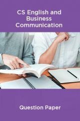 CS English and Business Communication Question Paper CS English and Business Communication Question Paper