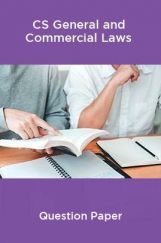 CS General and Commercial Laws Question Paper CS General and Commercial Laws Question Paper