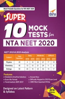 Download Super 10 Mock Tests PDF for NTA NEET Exam PDF Online 2020