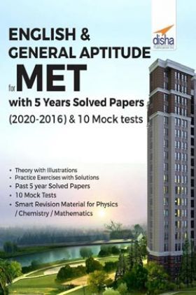 English & General Aptitude For Manipal Entrance Test (MET) With 4 Past Solved Papers & 10 Mock Tests