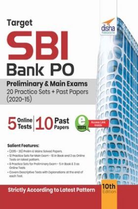 Target SBI Bank PO Preliminary & Main Exams - 20 Practice Sets + Past Papers (2020-15) - 10th Edition