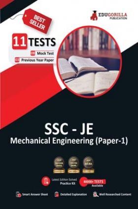 SSC JE Mechanical Engineering (Paper 1) | 8 Full-length Mock Tests + 3 Previous Year Papers (2200+ Solved Questions) | Free Access to Online Tests