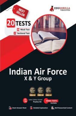 Air Force X & Y Group | 1100+ Objective Questions (8 Full-length Mock Tests + 12 Sectional Tests) | Free Access to Online Tests