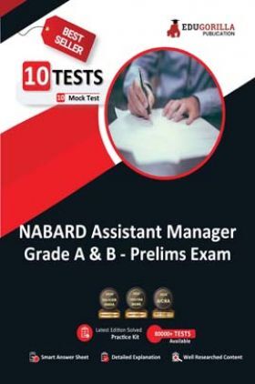 NABARD Assistant Manager (Grade A & B) Prelims Exam 2022 | 10 Full-length Mock Tests (2000+ Solved Questions) | Free Access to Online Tests