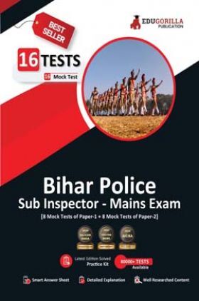 Bihar Police Sub Inspector Mains Exam 2022 (Paper 1 & 2) | 16 Full-length Mock Tests (Solved 1600+ Questions) | Free Access to Online Tests