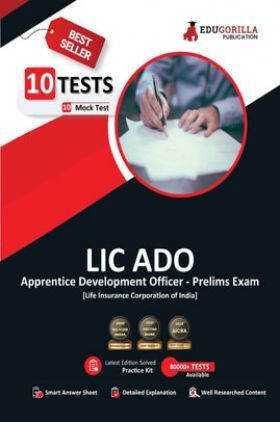 LIC ADO Prelims Exam 2022 | Apprentice Development Officer | 10 Full-length Mock Tests (1000+ Solved Questions) | Free Access to Online Tests