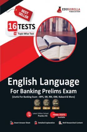 English Language For Banking Prelims Exam 2023 (English Edition) - Solved 16 Topic-wise Tests For SBI/IBPS/RBI/IDBI Bank/Nabard/Clerk/PO with Free Access To Online Tests