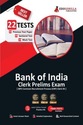 Bank of India Clerk Prelims (IBPS CRP PO/MT XIII) Book 2023 (English Edition) - 10 Full Length Mock Tests, 9 Sectional Tests and 3 Previous Year Papers with Free Access to Online Tests