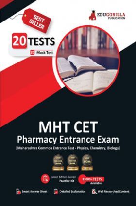 MHT CET Pharmacy Entrance Exam 2023 - Physics, Chemistry, Biology (PCB Group) - 20 Mock Tests (1500 Solved Questions) with Free Access To Online Tests