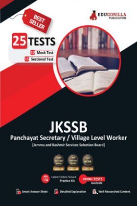 JKSSB Panchayat Secretary/Village Level Worker Recruitment Exam Book 2023 - 10 Mock Tests and 15 Sectional Tests (1300 Solved Questions) with Free Access to Online Tests