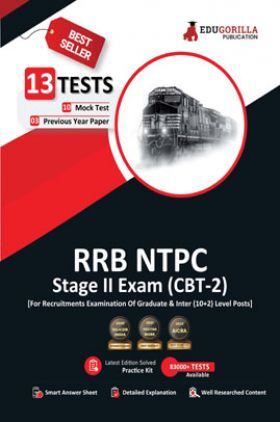RRB NTPC Stage 2 (CBT-2) Main Exam 2023 (English Edition) - 10 Mock Tests and 3 Previous Year Papers (1500 Solved MCQ Questions) with Free Access to Online Tests