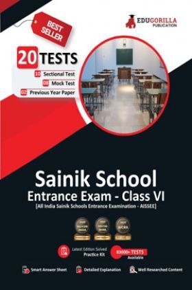 Sainik School Entrance Exam Class VI Book 2023 (English Edition) - 10 Mock Tests and 15 Sectional Tests (1900 Solved Objective Questions) with Free Access to Online Tests