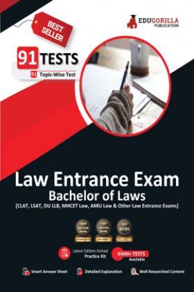 Law Entrance Exam 2023 - 91 Topic-wise Solved Tests For Various National and State Universities/Institutes CLAT, LSAT, DU LLB, MHCET Law, AMU Law with Free Access to Online Tests