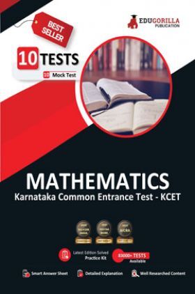 KCET Mathematics Book 2023 (Karnataka Common Entrance Test) - 10 Mock Tests (Solved Objective Questions with detail solution) with Free Access To Online Tests