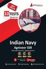 EduGorilla Indian Navy Agniveer SSR | Navy Sailor 10+2 Entry Batch | 10 Full-Length Mock Tests (1000 Solved Questions) EduGorilla Indian Navy Agniveer SSR | Navy Sailor 10+2 Entry Batch | 10 Full-Length Mock Tests (1000 Solved Questions)