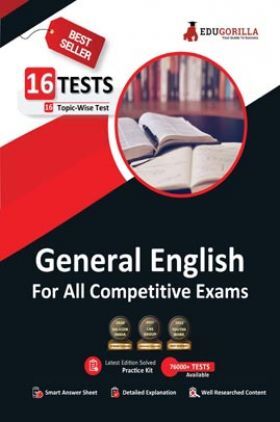 EduGorilla General English For All Competitive Exams 2022 | 16 Topic-wise Solved Tests ( 1200 + Solved Questions)