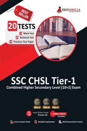 EduGorilla SSC CHSL Tier-1 Exam 2022 | Combined Higher Secondary Level (10+2) | 10 Mock Tests + 8 Sectional Tests + 2 Previous Year Paper [1400+ Solved Questions]