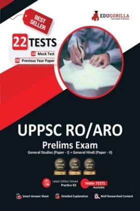 EduGorilla UPPSC RO/ARO Prelims Exam 2022 | Review Officer/Assistant Review Officer | 2200+ Solved Questions [16 Full-length Mock Tests + 6 Previous Year Papers]