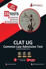 CLAT UG Entrance Exam 2022 Book 26 Unsolved Practice Tests (8 Mock Tests + 15 Sectional Tests + 3 Previous Year Papers) CLAT UG Entrance Exam 2022 Book 26 Unsolved Practice Tests (8 Mock Tests + 15 Sectional Tests + 3 Previous Year Papers)