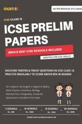 Exam18 ICSE Class 10 Prelim Papers Package Of Best Schools (All Subjects) - Unsolved Papers - 5 Schools Exam18 ICSE Class 10 Prelim Papers Package Of Best Schools (All Subjects) - Unsolved Papers - 5 Schools