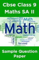 Cbse Class 9 Maths SA II Sample Question Paper Cbse Class 9 Maths SA II Sample Question Paper