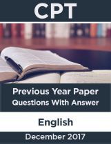 CPT December 2017 Previous Year Paper Question With Answer English CPT December 2017 Previous Year Paper Question With Answer English