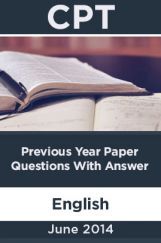 CPT June 2014 Previous Year Paper Question With Answer English CPT June 2014 Previous Year Paper Question With Answer English