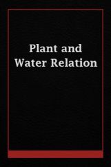 Plant and Water Relation Plant and Water Relation