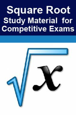 Square Root Study Material For RRB JE