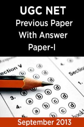 UGC NET Previous Paper With Answer Paper-I September 2013