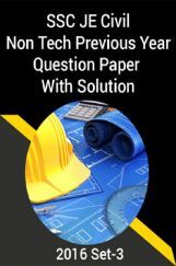 SSC JE Civil Non Tech. Previous Year Question Paper With Solution 2016 Set-3 SSC JE Civil Non Tech. Previous Year Question Paper With Solution 2016 Set-3