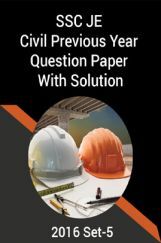 SSC JE Civil Previous Year Question Paper With Solution 2016 Set-5 SSC JE Civil Previous Year Question Paper With Solution 2016 Set-5
