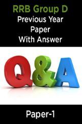RRB Group D Previous Year Paper With Answer Paper-1 RRB Group D Previous Year Paper With Answer Paper-1
