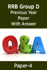 RRB Group D Previous Year Paper With Answer Paper-4 RRB Group D Previous Year Paper With Answer Paper-4