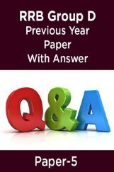 RRB Group D Previous Year Paper With Answer Paper-5 RRB Group D Previous Year Paper With Answer Paper-5