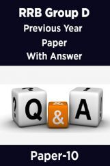 RRB Group D Previous Year Paper With Answer Paper-10 RRB Group D Previous Year Paper With Answer Paper-10