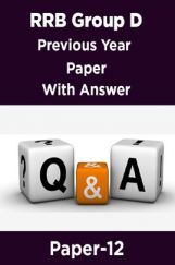 RRB Group D Previous Year Paper With Answer Paper-12 RRB Group D Previous Year Paper With Answer Paper-12