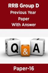 RRB Group D Previous Year Paper With Answer Paper-16 RRB Group D Previous Year Paper With Answer Paper-16