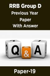 RRB Group D Previous Year Paper With Answer Paper-19 RRB Group D Previous Year Paper With Answer Paper-19