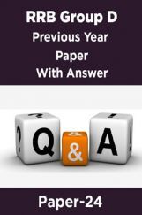 RRB Group D Previous Year Paper With Answer Paper-24 RRB Group D Previous Year Paper With Answer Paper-24